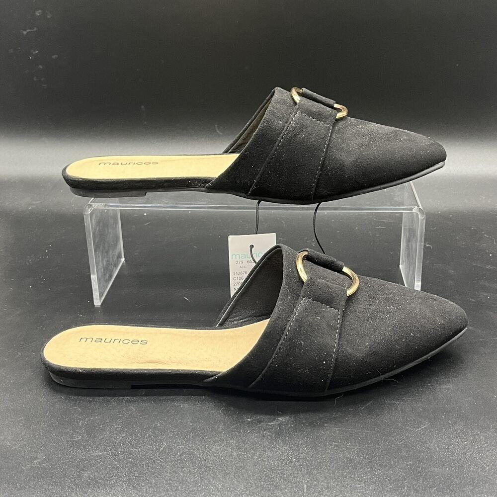 Maurices natalie flat black womens 6 NEW slip on office casual formal